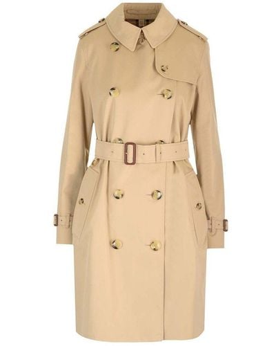Burberry The Kensington Double-breasted Trench Coat - Natural