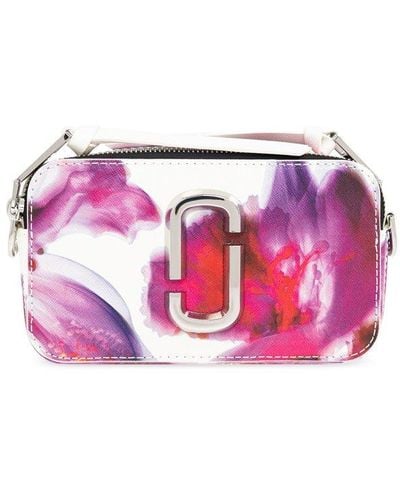 Marc Jacobs The Future Floral Leather Snapshot Crossbody Bag - Pink
