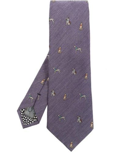 Paul Smith Silk Tie - Purple