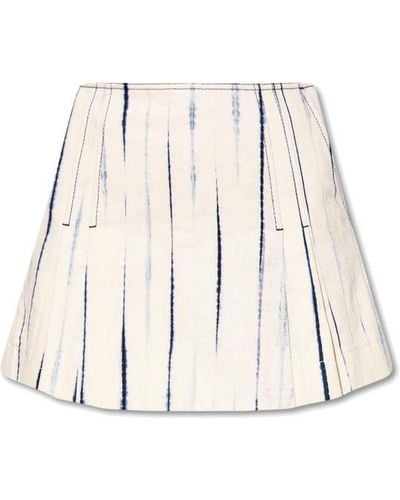Tory Burch High-waisted Pleated Shorts - White
