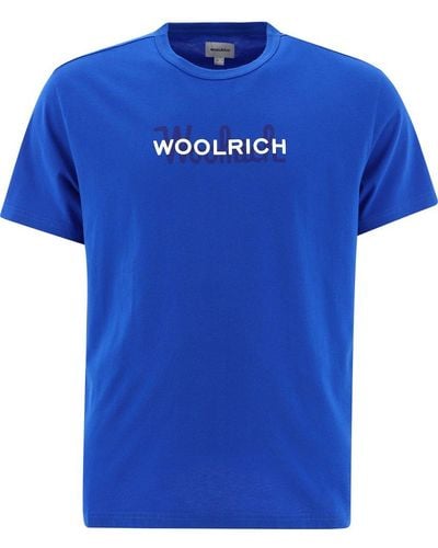 Woolrich Macro Logo T-shirt - Blue