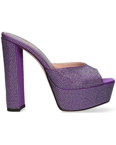 Gedebe Jery Embellished Slip-on Sandals - Purple