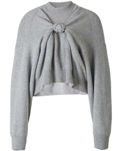 Alexander Wang Wool Central Knot Sweater - Gray
