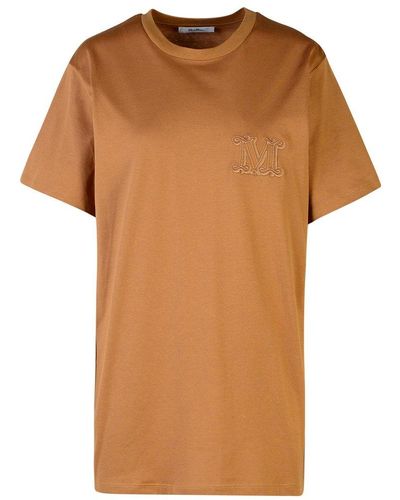 Max Mara Crewneck Short-sleeved T-shirt - Orange