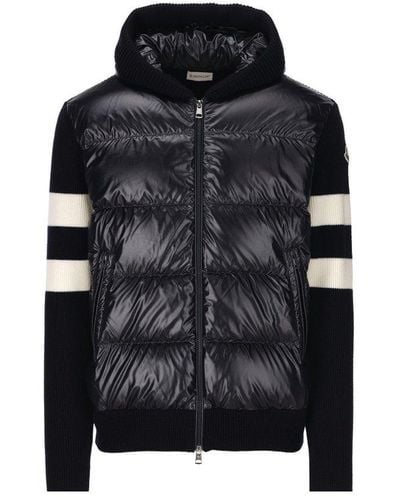 Moncler Paneled Zip-up Padded Jacket - Black