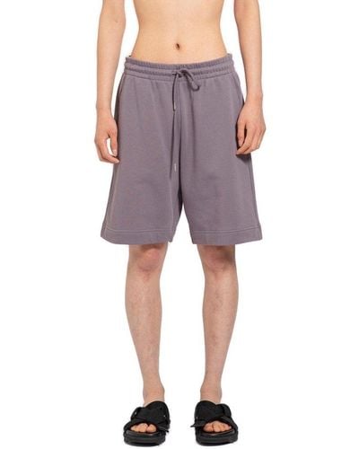 Dries Van Noten Elasticated Drawstring Waistband Shorts - Purple