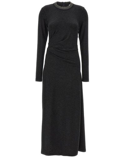 Brunello Cucinelli Monile-detailed Maxi Dress - Black