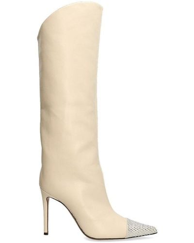 Alexandre Vauthier Karen Embellished Boots - White