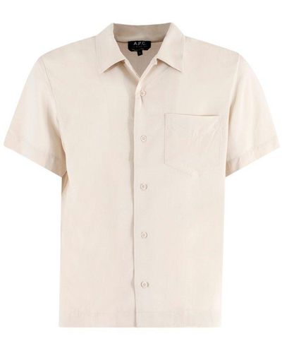A.P.C. Lloyd Short-sleeved Buttoned Shirt - White