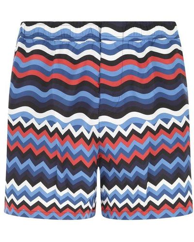 Missoni Polyester Swimming Shorts - Blue
