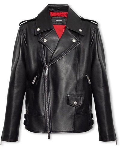 DSquared² Leather Jacket - Black