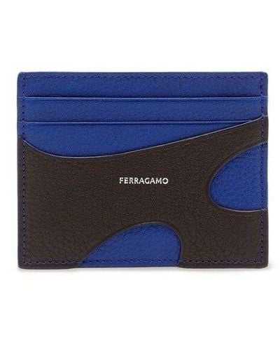 Ferragamo Cut Out Credit Card Holder - Blue