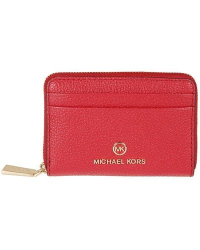 MICHAEL Michael Kors Jet Set Zipped Small Wallet - Red