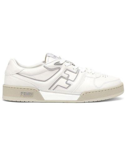 Fendi Ff Detailed Low-top Sneakers - White