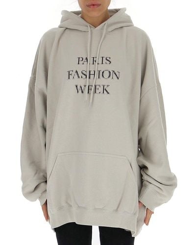 Balenciaga Paris Fashion Week Oversized Hoodie - Gray