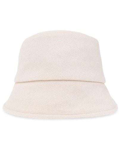 Lanvin Wool Bucket Hat, - Natural
