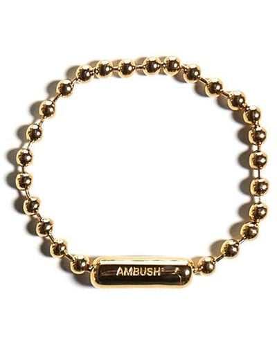 Ambush Logo Detailed Ball Chain Bracelet - Metallic