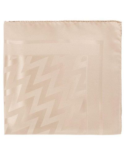 Lanvin Scarf With Logo, - Natural
