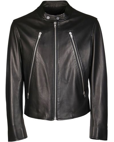 Maison Margiela Zipped Details Biker Jacket - Black