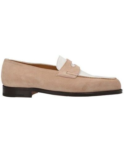 John Lobb Lopez Detailed Loafers - Natural