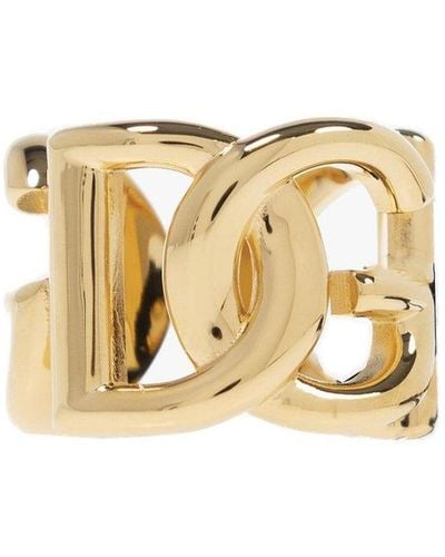 Dolce & Gabbana Dg Logo Ring - Metallic