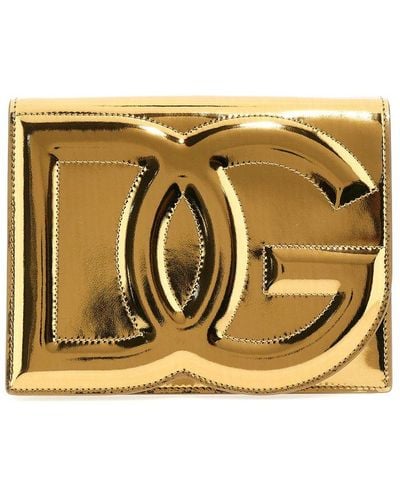 Dolce & Gabbana Dg Logo Crossbody Bags - Metallic