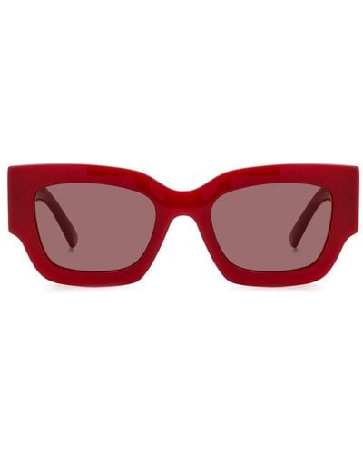 Jimmy Choo Square Frame Sunglasses - Red