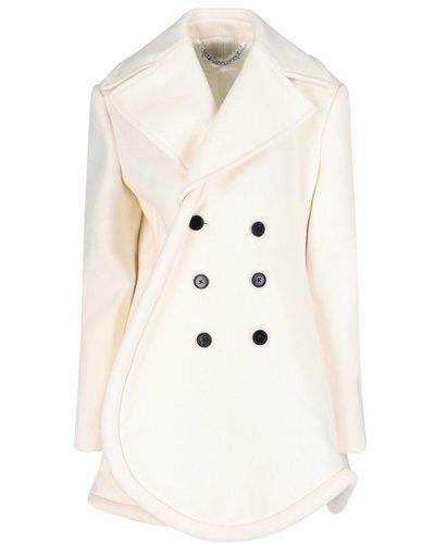 JW Anderson Bumper-tube Double Breasted Peacoat - Natural