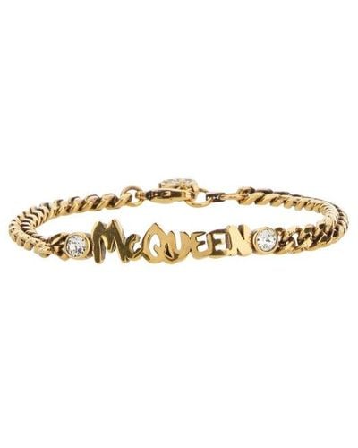 Alexander McQueen Mcqueen Graffiti Chain Bracelet - Orange