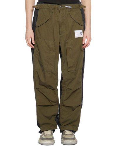Maison Mihara Yasuhiro Two-toned Cargo Pants - Green