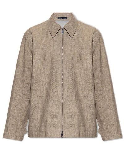 Emporio Armani Linen Jacket - Brown