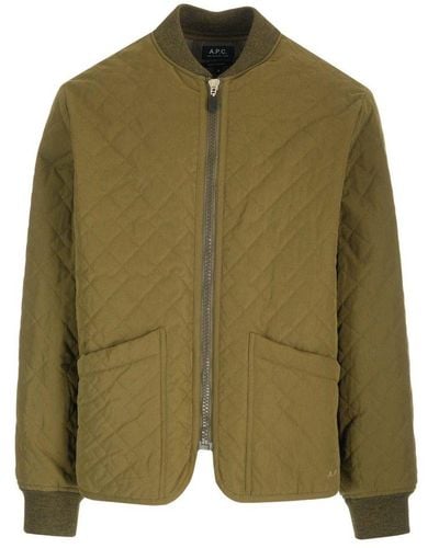 A.P.C. Padded Bomber Jacket - Green