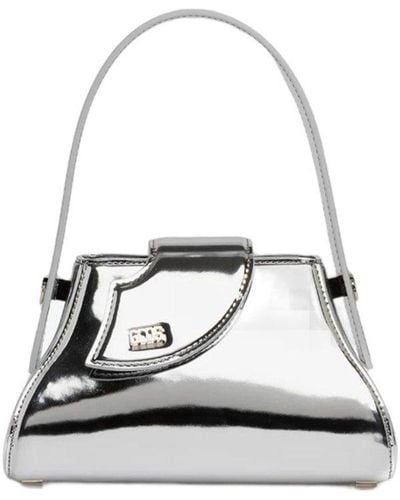 Gcds Comma Mirror Small Handbag - Grey