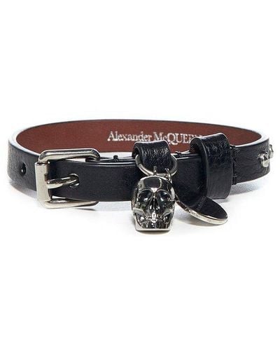 Alexander McQueen Skull Charm Bracelet - Black