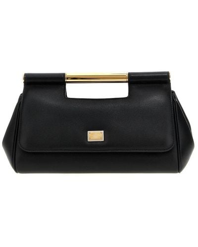 Dolce & Gabbana Sicily Foldover Toe Bag - Black