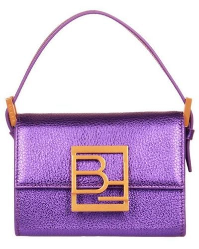 BY FAR Fran Logo Plaque Mini Tote Bag - Purple