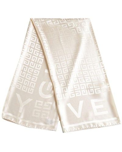 Givenchy Logo Printed Scarf - White