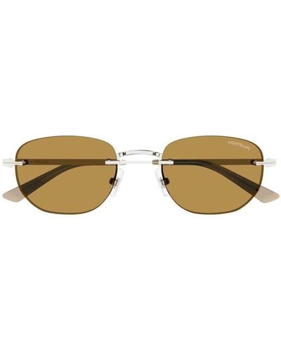 Montblanc Oval Frame Sunglasses - Black