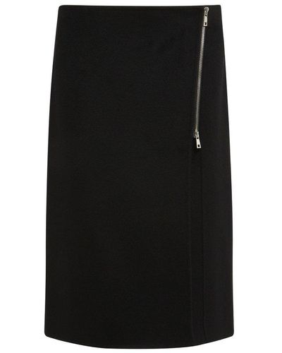 P.A.R.O.S.H. Slit Detailed Pencil Skirt - Black