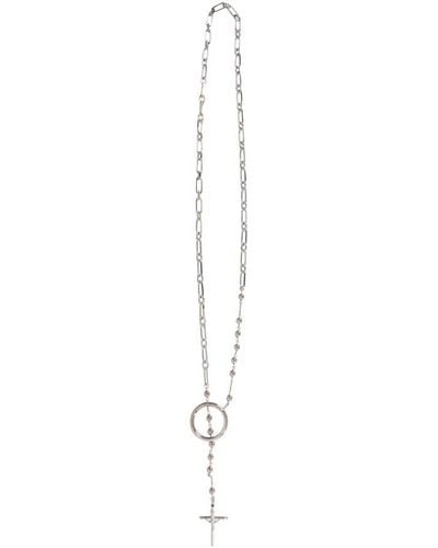 Dolce & Gabbana Rosary Cross Necklace - Metallic