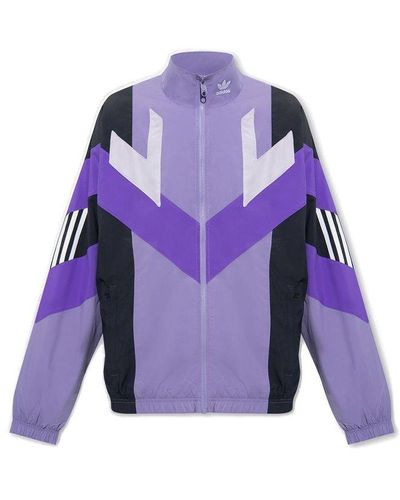 adidas Originals Jacket With Standing Collar - Purple