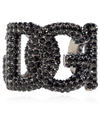 Dolce & Gabbana Logo-shaped Ring, - Black