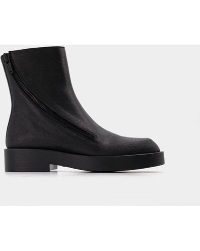 Ann Demeulemeester Ernest Ankle Boots In Leather - Black