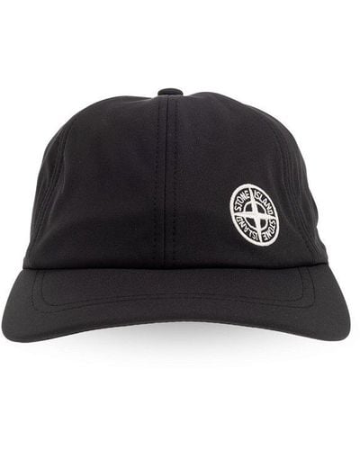 Stone Island Baseball Cap With Logo, - Black