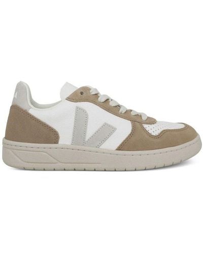 Veja V-10 Panelled Low-top Trainers - White