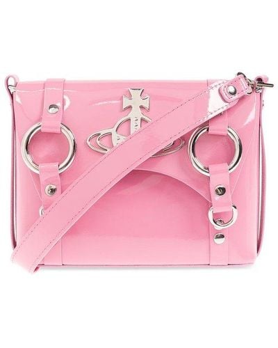Vivienne Westwood Patent 'kim' Shoulder Bag, - Pink