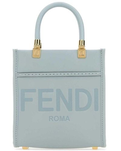 Fendi Sunshine Mini Shopper Bag - Grey
