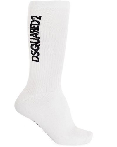 DSquared² Socks With Logo, - White