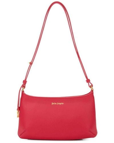 Palm Angels 'Lategram' Shoulder Bag With Laminated Logo Detail In - Red