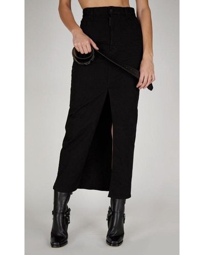 DSquared² Slim Fit Midi Skirt - Black